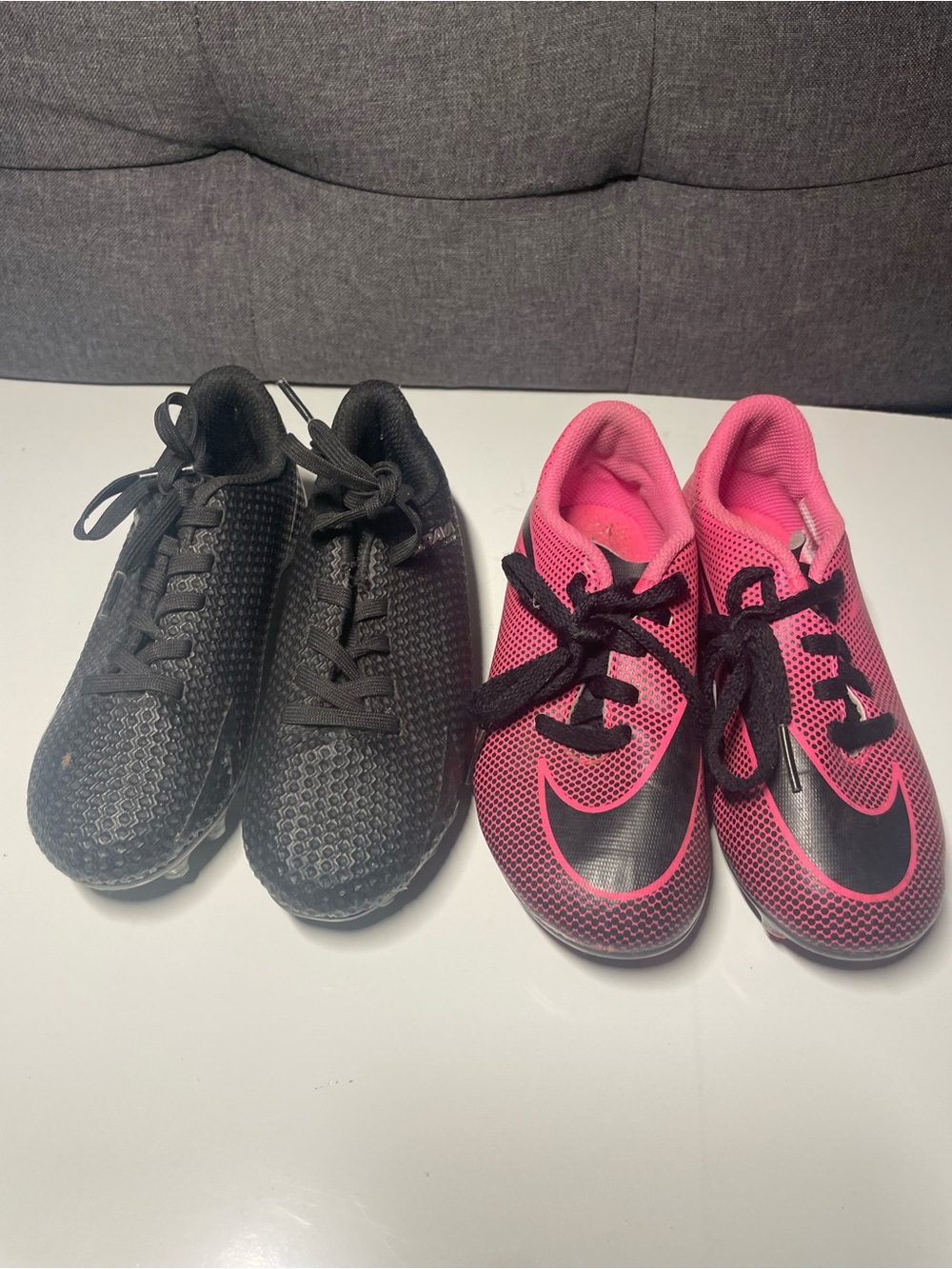 Nike & bravo Kids soccer cleats- Black and Pink